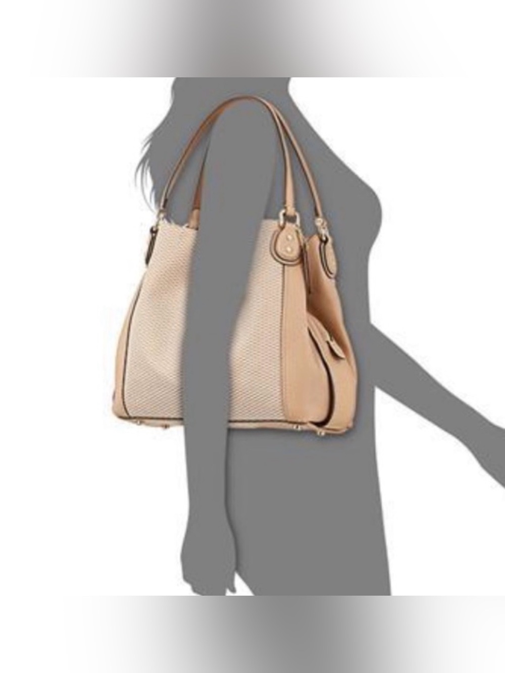 Coach NWT Legacy Jacquard Edie Tan/Beechwood Shoulder Bag w/ Dustbag - Picture 3 of 9